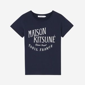 NEW Maison Kitsune Palais Royale T-shirt in Navy - Size M